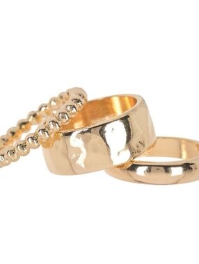 Nordstrom Gold-Tone 3-Piece Women’s Stacking Ring Set